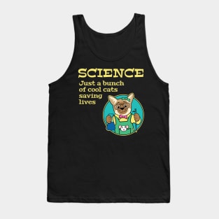 Science Cool Cats Saving Lives Tank Top